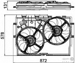 Вентилятор охлаждения двигателя FIAT DUCATO (250)