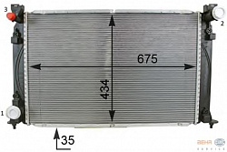 Радиатор охлаждения двигателя AUDI A6 (4F2, C6),A6 Avant (4F5, C6)