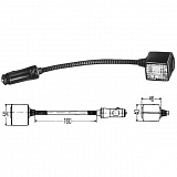 Лампа в прикуриватель, на гибкой ножке (160мм, галоген)