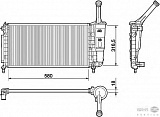 Радиатор охлаждения двигателя FIAT IDEA LANCIA YPSILON (843)