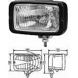 External  7145 Фара дополнительная (H4; с габаритом; в чёрном корпусе)