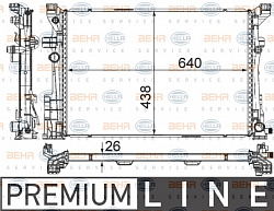 Радиатор охлаждения двигателя MERCEDES-BENZ (W176),(C117),,GLA-CLASS (X156)