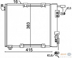 Конденсатор, кондиционер, без осушителя OPEL ASTRA G,ZAFIRA A (F75_)