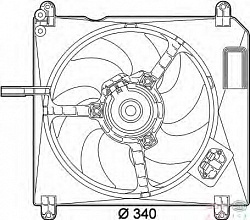 Вентилятор охлаждения двигателя FIAT BRAVA (182),BRAVO I (182)
