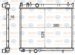 Радиатор охлаждения двигателя PEUGEOT 206 CC (2D),206 SW (2E/K),206 Хэтчбек (2A/C)