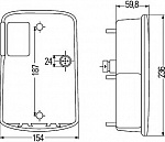 Задний фонарь, справа, для прицепов, C5W P21W, с поворотником, со стоп-сигналом, с габаритом, c катафотом, с габаритом