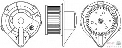 Моторчик печки, внутреннее пространство AUDI 80 (89, 89Q, 8A, B3),90 (89, 89Q, 8A, B3) SEAT TOLEDO I (1L) VW CORRADO (53I),GOLF II (19E, 1G1),JETTA II (19E, 1G2, 165),PASSAT (3A2, 35I),PASSAT Variant (3A5, 35I),SCIROCCO (53B)