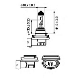 H8 12V-35W (PGJ19-1)  блистер (1шт.)