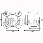 D90мм дальнего свет модуль Classic (FF, H7/T4W) с габаритом 24V