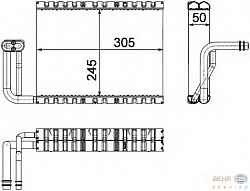 Испаритель кондиционера BMW 5 (F07, F10, F11, F18),6 кабрио (F12),7 (F01, F02, F03, F04)