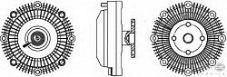 Вискомуфта (термомуфта) VOLVO 240 (P242, P244),240 Kombi (P245),260 (P262, P264),260 купе (P262),260 универсал (P265)