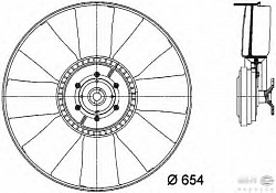 ВЕНТИЛЯТОР, ОХЛАЖДЕНИЕ ДВИГАТЕЛЯ - АВТОМОБИЛЬ КОММЕРЧ. НАЗНАЧЕНИЯ