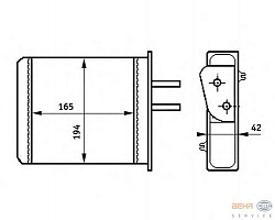 Радиатор печки FIAT BARCHETTA (183),PUNTO (176),PUNTO кабрио (176C) LANCIA Y (840A)