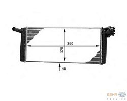 ТЕПЛООБМЕННИК, ОТОПЛЕНИЕ САЛОНА - АВТОМОБИЛЬ КОММЕРЧ. НАЗНАЧЕНИЯ