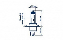 Лампа H4 24V- 75/70W (P43t)