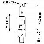 Лампа H1 24V- 70W (P14.5s) (вибростойкая) MasterDuty