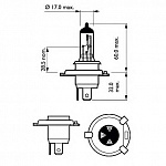 H4 12V- 60/55W (P43t) (+130% света)  X-treme Vision блистер (1шт.)