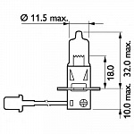 Лампа H3 24V- 70W (PK22s) (вибростойкая) MasterDuty BlueVision (2шт.)