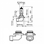 HB4 12V- 51W (P22d) (+30% света) Vision (Premium) блистер (1шт.)