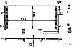 Конденсатор, кондиционер, без осушителя VW TRANSPORTER IV,)