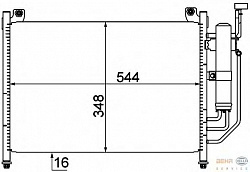 Конденсатор, кондиционер, с осушителем MAZDA 2 (DE)