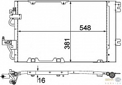 Конденсатор, кондиционер, с осушителем OPEL ASTRA H,ZAFIRA B (A05)