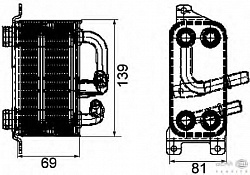 Масляный радиатор BMW 5 (E60, E61), 6 (E63, E64), 7 (E65, E66, E67)