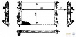 Радиатор охлаждения двигателя DACIA LOGAN (LS_),LOGAN MCV (KS_) RENAULT CLIO II (BB0/1/2_, CB0/1/2_),LOGAN (LS_),LOGAN универсал (KS_),MEGANE I (BA0/1_),MEGANE I Cabriolet (EA0/1_),MEGANE I Classic (LA0/1_),MEGANE I Coach (DA0/1_),MEGANE Scenic (JA0/1_)