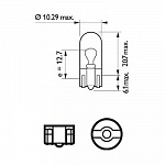 W5W 12V-5W (W2,1x9,5d) (увеличенный срок службы) LongLife EcoVision