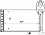 Радиатор печки FORD GALAXY (WA6),GALAXY (WGR) SEAT ALHAMBRA (7V8, 7V9) VW SHARAN (7M8, 7M9, 7M6)