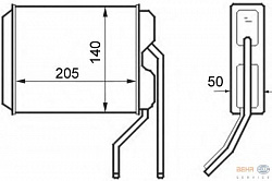 Радиатор печки DAEWOO ESPERO/NEXIA 1,5-2,0L 02/95-> 03059812