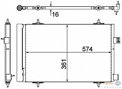 Конденсатор, кондиционер, с осушителем PEUGEOT 407 купе (6C_),508,508 SW