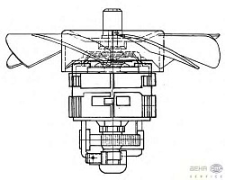 Моторчик печки MAN F 90 Unterflur
