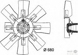 Вентилятор охлаждения двигателя MERCEDES-BENZ MK,NG,SK
