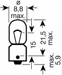 T4W 12V-4W (BA9s)  (блистер 2шт.)