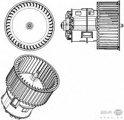 Моторчик печки AUDI A4 (8K2, B8),A4 Allroad (8KH, B8),A4 Avant (8K5, B8),A5 (8T3),A5 Sportback (8TA),A5 кабрио (8F7)