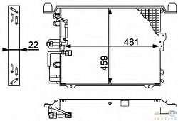 Радиатор кондиционера MB W463