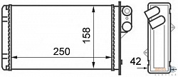 Радиатор печки PEUGEOT 405 I (15B),405 I Break (15E),405 II (4B),405 II Break (4E)