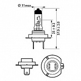 H7 12V- 55W (PX26d) (+100% света) X-tremeVision Moto