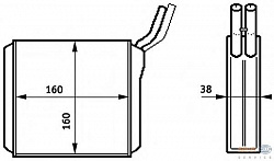 Радиатор печки САЛОНА