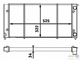 Радиатор VW GOLF 2 1.6 D/1.8 МКПП/-AC