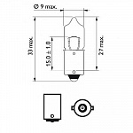 H10W 12V-10W (BA9s)