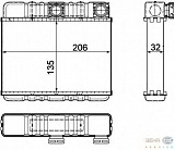 Радиатор печки BMW X3/E46 1.6/1.8/2.0/2.3/2.8/3,0 D/АКПП/+/-AC