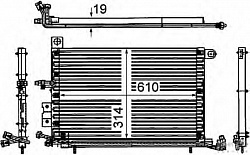 Конденсатор, кондиционер, без осушителя SEAT TOLEDO I (1L)