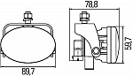 Противотуманная фара FF-40 (1 штука) с подвесной скобой H8