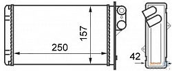 Радиатор печки PEUGEOT 405 I (15B),405 I Break (15E),405 II (4B),406 (8B),406 Break (8E/F),406 купе (8C)