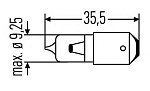 H6W 12V-6W (BAX9s)