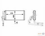 Радиатор печки DAF 65 CF,75 CF,85 CF,CF 85