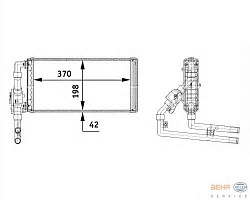 Радиатор печки DAF 65 CF,75 CF,85 CF,CF 85