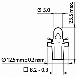 BAX 12V-1,12W (BX8,5D) White